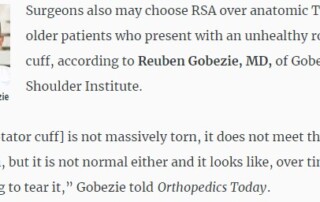 Orthopedis Today quote from Dr. Gobezie