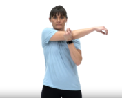 shoulder stretch demonstration